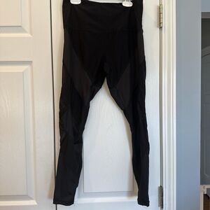 RBX Black High-Waist Mesh Panel Leggings
